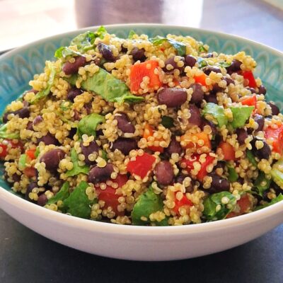 Zwarte bonen met quinoa