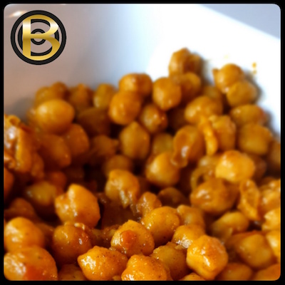 Spicy flavoured chickpeas